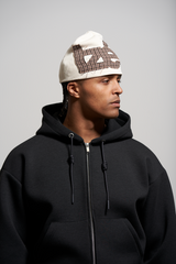 beige tartan beanie
