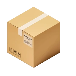 isometric cardboard box